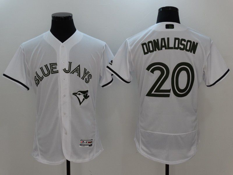 2017 MLB Toronto Blue Jays #20 Donaldson White Elite Commemorative Edition Jerseys->los angeles angels->MLB Jersey